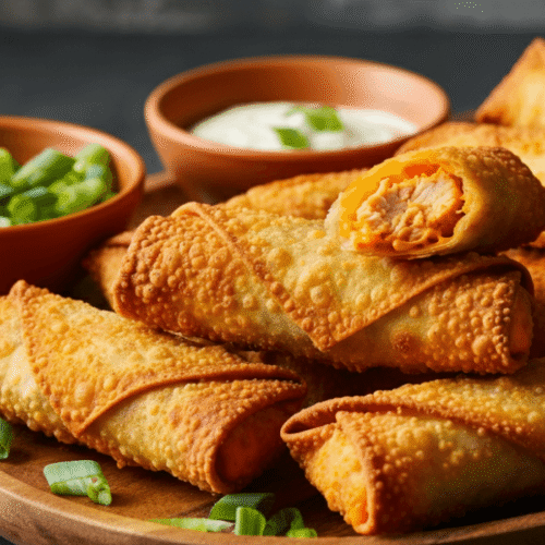 air fryer buffalo chicken egg rolls
