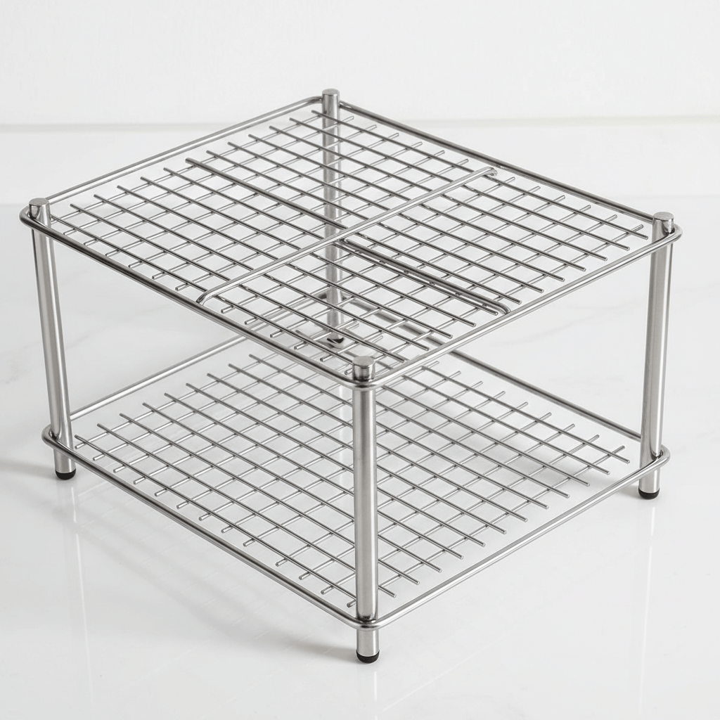 stackable stainless steel air fryer rack for multi layer cooking