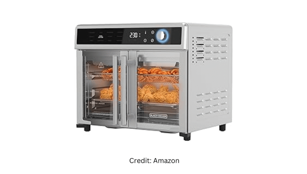 Best air fryer toaster oven under $100 BLACK+DECKER Crisp N Bake with multi function cooking