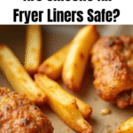 silicone air fryer liner clearly visible in basket