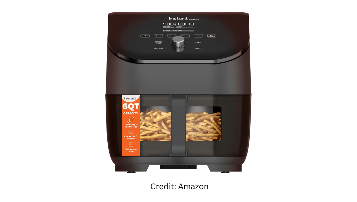 Best air fryer for 2 people – Instant Vortex Slim air fryer with space-saving design and large capacity