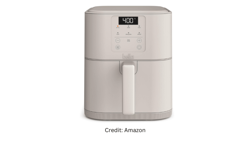 Bella slim air fryer with XL basket, best air fryer under $50 for snacks