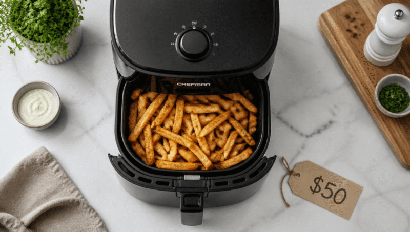 best air fryers under $50 compact model with crispy fries